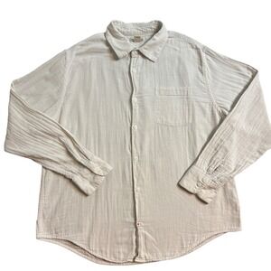 Carbon2Cobalt Mens Casual Button Down Shirt Long Sleeve Cotton Size L